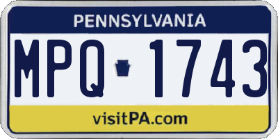 PA license plate MPQ1743
