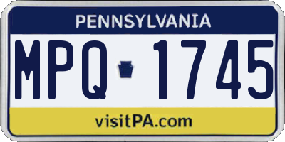 PA license plate MPQ1745