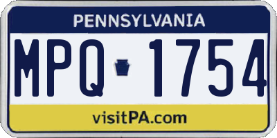 PA license plate MPQ1754