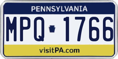 PA license plate MPQ1766