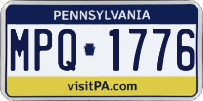 PA license plate MPQ1776