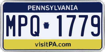 PA license plate MPQ1779
