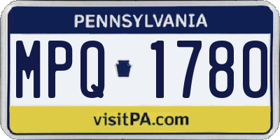 PA license plate MPQ1780