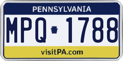 PA license plate MPQ1788