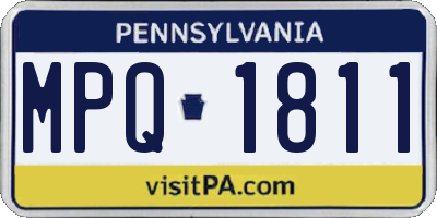 PA license plate MPQ1811