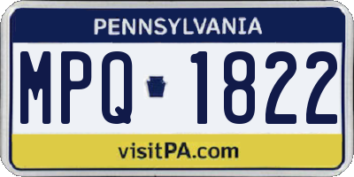 PA license plate MPQ1822
