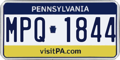 PA license plate MPQ1844