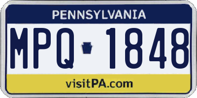 PA license plate MPQ1848
