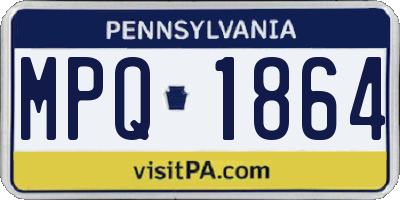 PA license plate MPQ1864