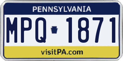 PA license plate MPQ1871