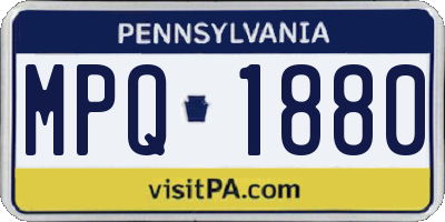 PA license plate MPQ1880