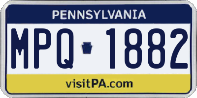 PA license plate MPQ1882