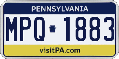 PA license plate MPQ1883