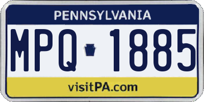PA license plate MPQ1885