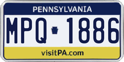 PA license plate MPQ1886