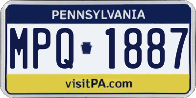 PA license plate MPQ1887