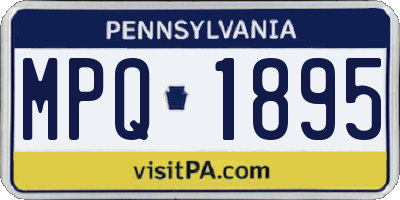 PA license plate MPQ1895