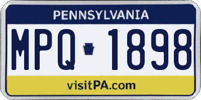 PA license plate MPQ1898