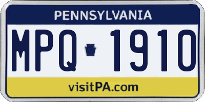 PA license plate MPQ1910