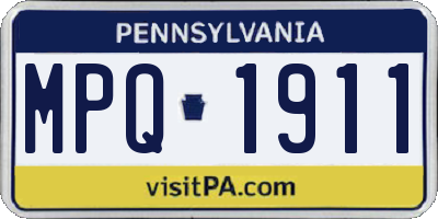 PA license plate MPQ1911
