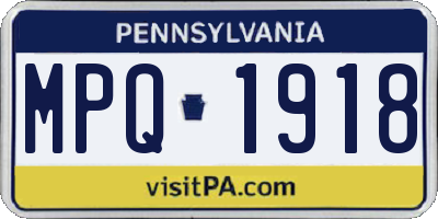 PA license plate MPQ1918