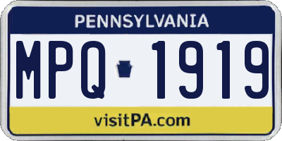 PA license plate MPQ1919