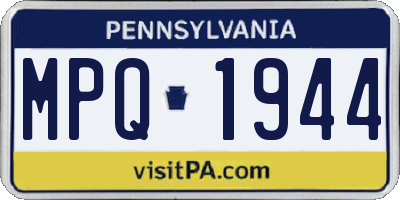 PA license plate MPQ1944
