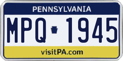 PA license plate MPQ1945