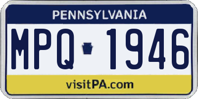 PA license plate MPQ1946
