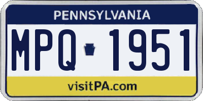 PA license plate MPQ1951