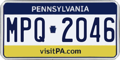 PA license plate MPQ2046