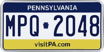 PA license plate MPQ2048