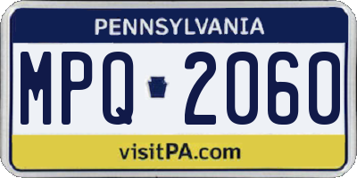 PA license plate MPQ2060