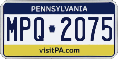 PA license plate MPQ2075