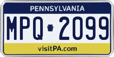 PA license plate MPQ2099