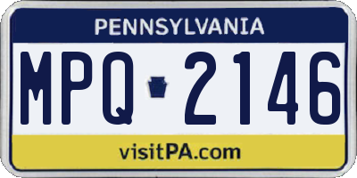 PA license plate MPQ2146