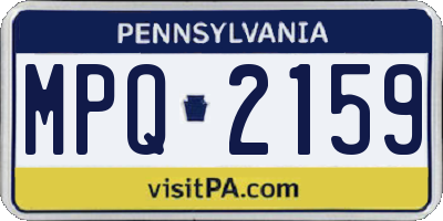 PA license plate MPQ2159