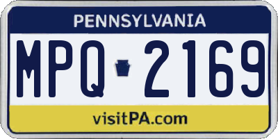PA license plate MPQ2169
