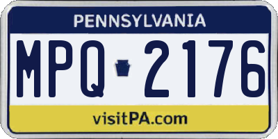 PA license plate MPQ2176