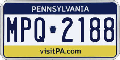 PA license plate MPQ2188