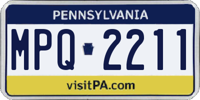 PA license plate MPQ2211