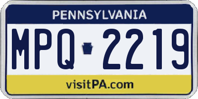PA license plate MPQ2219