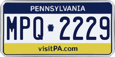 PA license plate MPQ2229