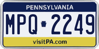 PA license plate MPQ2249