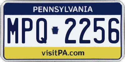 PA license plate MPQ2256
