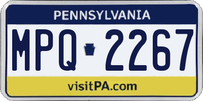 PA license plate MPQ2267
