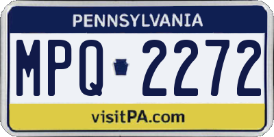 PA license plate MPQ2272