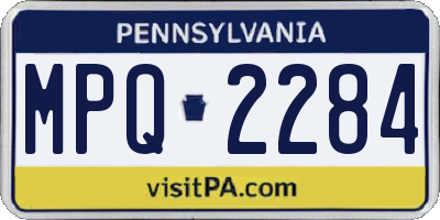 PA license plate MPQ2284