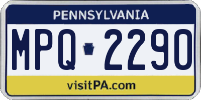 PA license plate MPQ2290