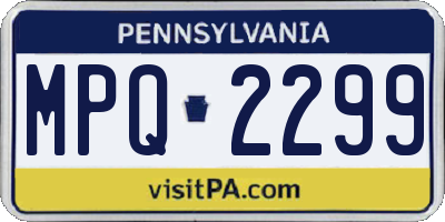 PA license plate MPQ2299